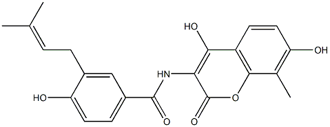 novobiocic acid Struktur