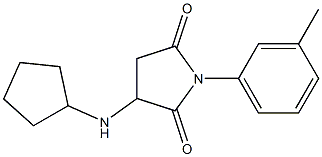 3-(cyclopentylamino)-1-(3-methylphenyl)-2,5-pyrrolidinedione Struktur