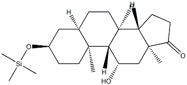 11β-Hydroxy-3α-(trimethylsiloxy)-5β-androstan-17-one Struktur