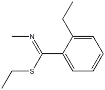 Benzenecarboximidothioic acid, 2-ethyl-N-methyl-, ethyl ester, [C(E)]- (9CI) Struktur