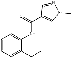 1H-Pyrazole-4-carboxamide,N-(2-ethylphenyl)-1-methyl-(9CI) Struktur