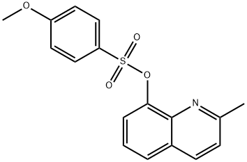 2-methylquinolin-8-yl 4-methoxybenzenesulfonate Struktur