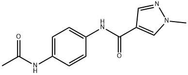 1H-Pyrazole-4-carboxamide,N-[4-(acetylamino)phenyl]-1-methyl-(9CI) Struktur