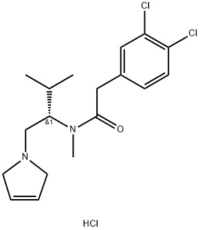 2-(3,4-Dichlorophenyl)-N-methyl-N-[(1S)-1-(2-isopropyl)-2-(1-(3-pyrrolinyl))ethyl]acetamide hydrochloride Struktur