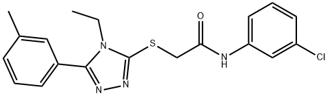 N-(3-chlorophenyl)-2-{[4-ethyl-5-(3-methylphenyl)-4H-1,2,4-triazol-3-yl]sulfanyl}acetamide Struktur