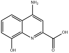 2-Quinolinecarboxylicacid,4-amino-8-hydroxy-(9CI) Struktur