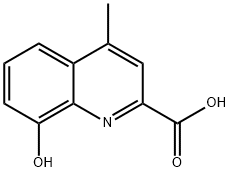 2-Quinolinecarboxylicacid,8-hydroxy-4-methyl-(9CI) Struktur