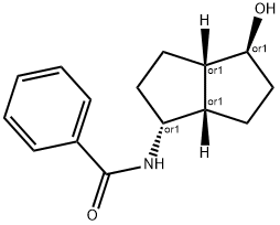 Benzamide, N-[(1R,3aS,4S,6aS)-octahydro-4-hydroxy-1-pentalenyl]-, rel- (9CI) Struktur