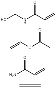 Acetic acid ethenyl ester, polymer with ethene, N-(hydroxymethyl)-2-propenamide and 2-propenamide Struktur