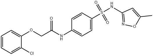 2-(2-chlorophenoxy)-N-(4-{[(5-methylisoxazol-3-yl)amino]sulfonyl}phenyl)acetamide Struktur