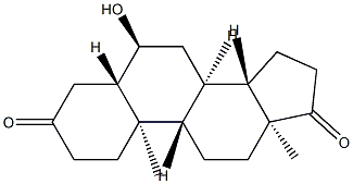 6α-Hydroxy-5α-androstane-3,17-dione Struktur