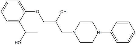 2-[2-Hydroxy-3-(4-phenyl-1-piperazinyl)propoxy]-α-methylbenzyl alcohol Struktur