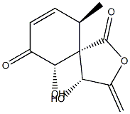 2-Oxaspiro[4.5]dec-8-ene-1,7-dione, 4,6-dihydroxy-10-methyl-3-methylene-, (4R,5R,6S,10R)-rel-(-)- (9CI) Struktur