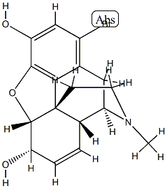 (5R,6S)-1-Bromo-7,8-didehydro-4,5-epoxy-17-methyl-morphinan-3,6-diol Struktur