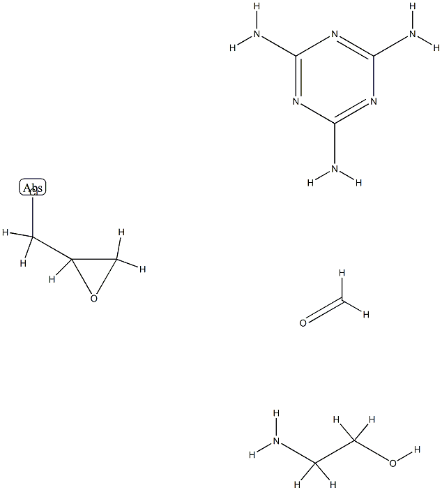 Formaldehyde, polymer with 2-aminoethanol, (chloromethyl)oxirane and 1,3,5-triazine-2,4,6-triamine Struktur