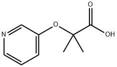 Propanoic acid, 2-Methyl-2-(3-pyridinyloxy)- Struktur