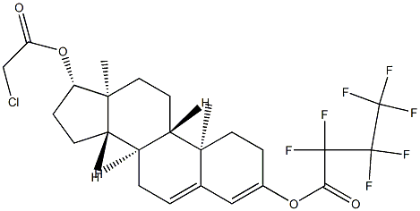 Androsta-3,5-diene-3,17β-diol 17-(chloroacetate)3-(heptafluorobutyrate) Struktur