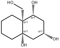 1,3,4a(2H)-Naphthalenetriol, octahydro-8a-(hydroxymethyl)-, (1R,3S,4aS,8aR)-rel- (9CI) Struktur