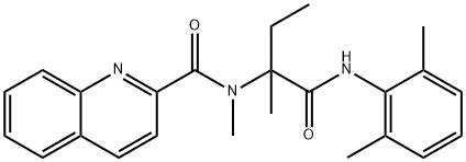 2-Quinolinecarboxamide,N-[1-[[(2,6-dimethylphenyl)amino]carbonyl]-1-methylpropyl]-N-methyl-(9CI) Struktur