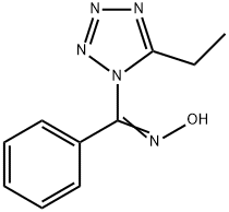 1H-Tetrazole,5-ethyl-1-[(hydroxyimino)phenylmethyl]-(9CI) Struktur