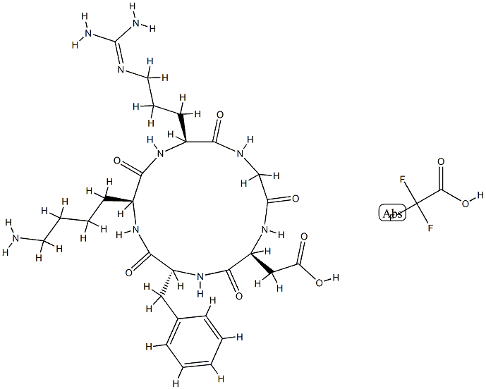 Cyclo (-RGDfK) 2,2,2-Trifluoroacetic acid Struktur