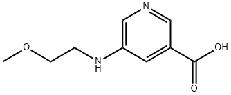 3-Pyridinecarboxylicacid,5-[(2-methoxyethyl)amino]-(9CI) Struktur