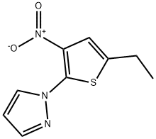 1H-Pyrazole,1-(5-ethyl-3-nitro-2-thienyl)-(9CI) Struktur