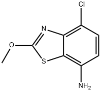 7-Benzothiazolamine,4-chloro-2-methoxy-(9CI) Struktur