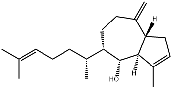 (3aS)-3-Methyl-5α-[(R)-1,5-dimethyl-4-hexenyl]-8-methylene-1,3aα,4,5,6,7,8,8aβ-octahydroazulene-4α-ol Struktur