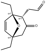 8-Oxabicyclo[3.2.1]oct-6-ene-2-acetaldehyde,1,5-diethyl-3-oxo-,(1R,2S,5R)-rel-(9CI) Struktur