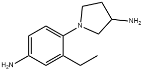 3-Pyrrolidinamine,1-(4-amino-2-ethylphenyl)-(9CI) Struktur