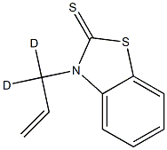 2(3H)-Benzothiazolethione,3-(2-propenyl-1,1-d2)-(9CI) Struktur