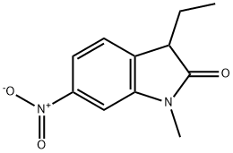 2H-Indol-2-one,3-ethyl-1,3-dihydro-1-methyl-6-nitro-(9CI) Struktur