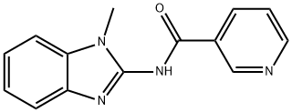 3-Pyridinecarboxamide,N-(1-methyl-1H-benzimidazol-2-yl)-(9CI) Struktur