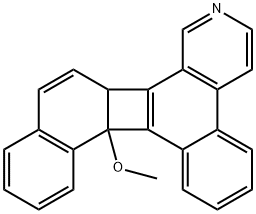 8c,14b-Dihydro-14b-methoxybenzo[f]naphtho[2',1':3,4]cyclobut[1,2-h]isoquinoline Struktur