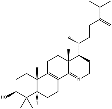 4,4-Dimethyl-15-aza-D-homo-5α-ergosta-8,14,24(28)-trien-3β-ol Struktur