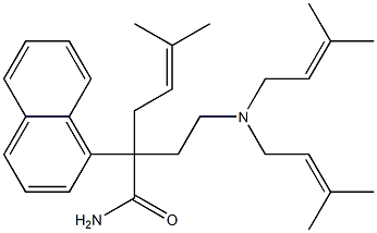 α-[2-[Bis(3-methyl-2-butenyl)amino]ethyl]-α-(3-methyl-2-butenyl)-1-naphthaleneacetamide Struktur