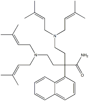 α,α-Bis[2-[bis(3-methyl-2-butenyl)amino]ethyl]-1-naphthaleneacetamide Struktur