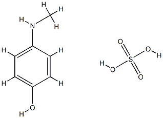 Phenol, p-(methylamino)-, sulfate (1:1) (salt) Struktur