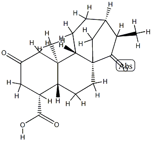 (4α)-2,15-Dioxo-19-norkauran-18-oic acid Struktur