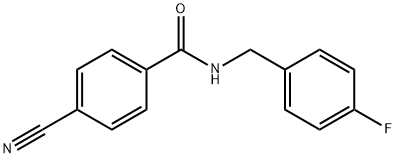 4-cyano-N-(4-fluorobenzyl)benzamide Struktur