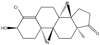 4-Chloro-4-androsten-3α-ol-17-one Struktur