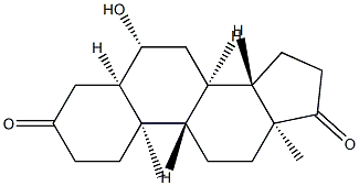 6β-Hydroxy-5β-androstane-3,17-dione Struktur