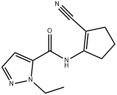 1H-Pyrazole-5-carboxamide,N-(2-cyano-1-cyclopenten-1-yl)-1-ethyl-(9CI) Struktur