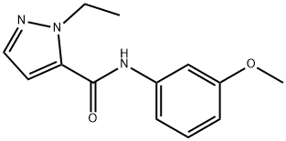 1H-Pyrazole-5-carboxamide,1-ethyl-N-(3-methoxyphenyl)-(9CI) Struktur