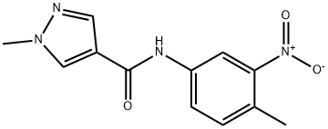 1H-Pyrazole-4-carboxamide,1-methyl-N-(4-methyl-3-nitrophenyl)-(9CI) Struktur