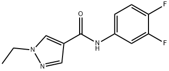 1H-Pyrazole-4-carboxamide,N-(3,4-difluorophenyl)-1-ethyl-(9CI) Struktur