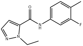 1H-Pyrazole-5-carboxamide,1-ethyl-N-(3-fluoro-4-methylphenyl)-(9CI) Struktur