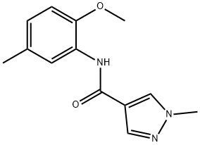 1H-Pyrazole-4-carboxamide,N-(2-methoxy-5-methylphenyl)-1-methyl-(9CI) Struktur