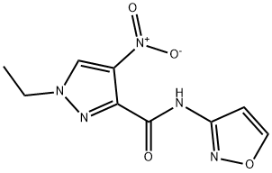 1H-Pyrazole-3-carboxamide,1-ethyl-N-3-isoxazolyl-4-nitro-(9CI) Struktur